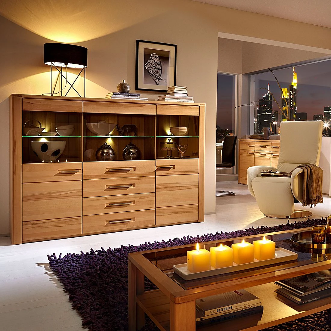 Ars Natura Highboard NatureStar - Kernbuche teilmassiv 2 Ars Natura Highboard NatureStar - Kernbuche teilmassiv – Bild 2