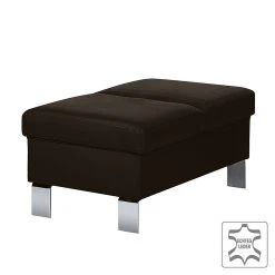 Loftscape Polsterhocker Peillon - Echtleder - Dunkelbraun