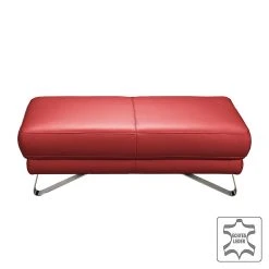 Loftscape Hocker Silvano - Echtleder Kaminrot