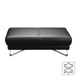 Loftscape Hocker Silvano - Echtleder Schwarz