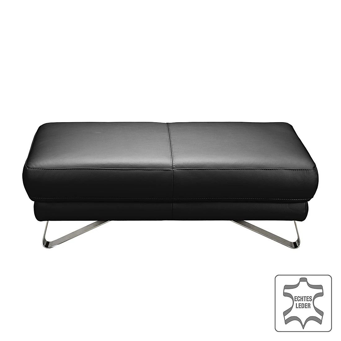 Loftscape Hocker Silvano - Echtleder Schwarz 1 Loftscape Hocker Silvano - Echtleder Schwarz