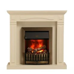 Montreux Elektrokamin Houston - Cremeweiß -Wohnzimmermöbel boutique en ligne houston elektrokamin cremeweiss 4168692