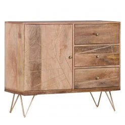 Ars manufacti Kommode Argallo II - Mango massiv / Metall - Mango / Gold