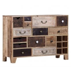 Ars manufacti Kommode Curenna I - Mango teilmassiv - Mango / Braun