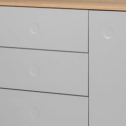 Tenzo Kommode Dot - Grau -Wohnzimmermöbel boutique en ligne kommode dot eiche teilmassiv grau 4148556
