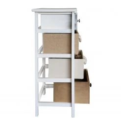 Maison Belfort Regal Gilberton - Höhe: 91 cm 7 Maison Belfort Regal Gilberton - Höhe: 91 cm -Wohnzimmermöbel boutique en ligne kommode gilberton paulownia massiv weiss braun 91 cm 4345292