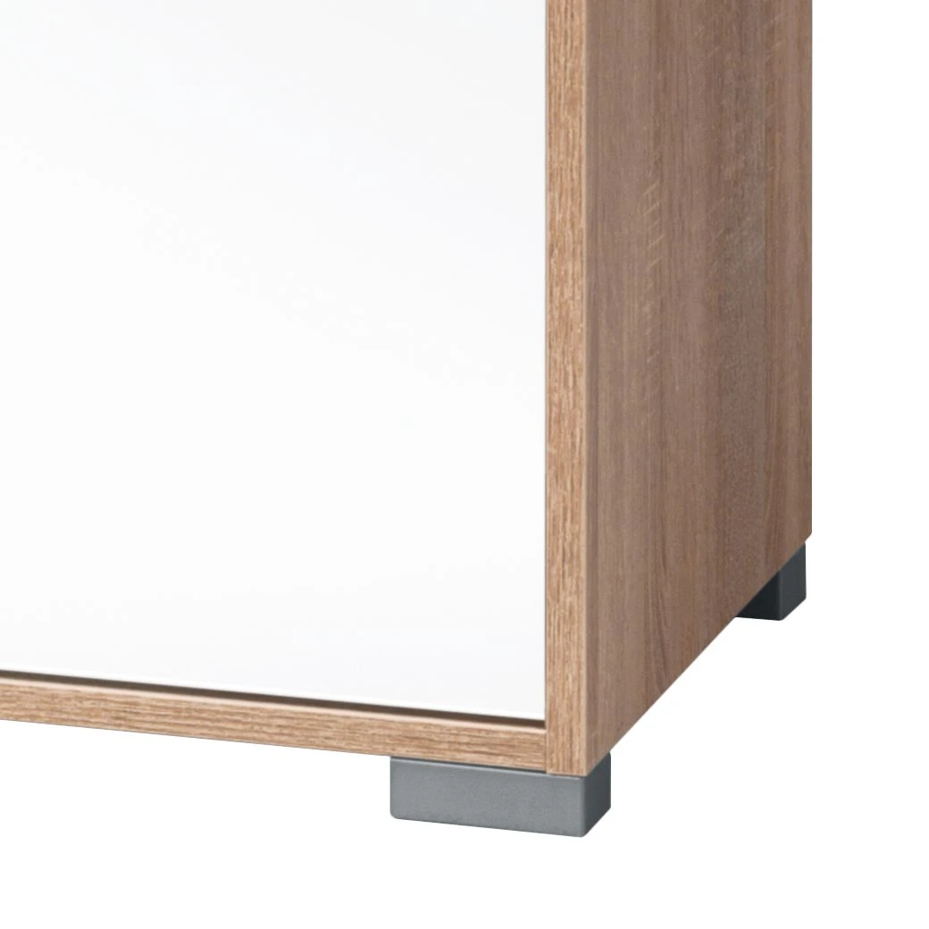 Maja Möbel Kommode Merit - Hochglanz Weiß / Eiche Sonoma Dekor 2 Maja Möbel Kommode Merit - Hochglanz Weiß / Eiche Sonoma Dekor – Bild 2