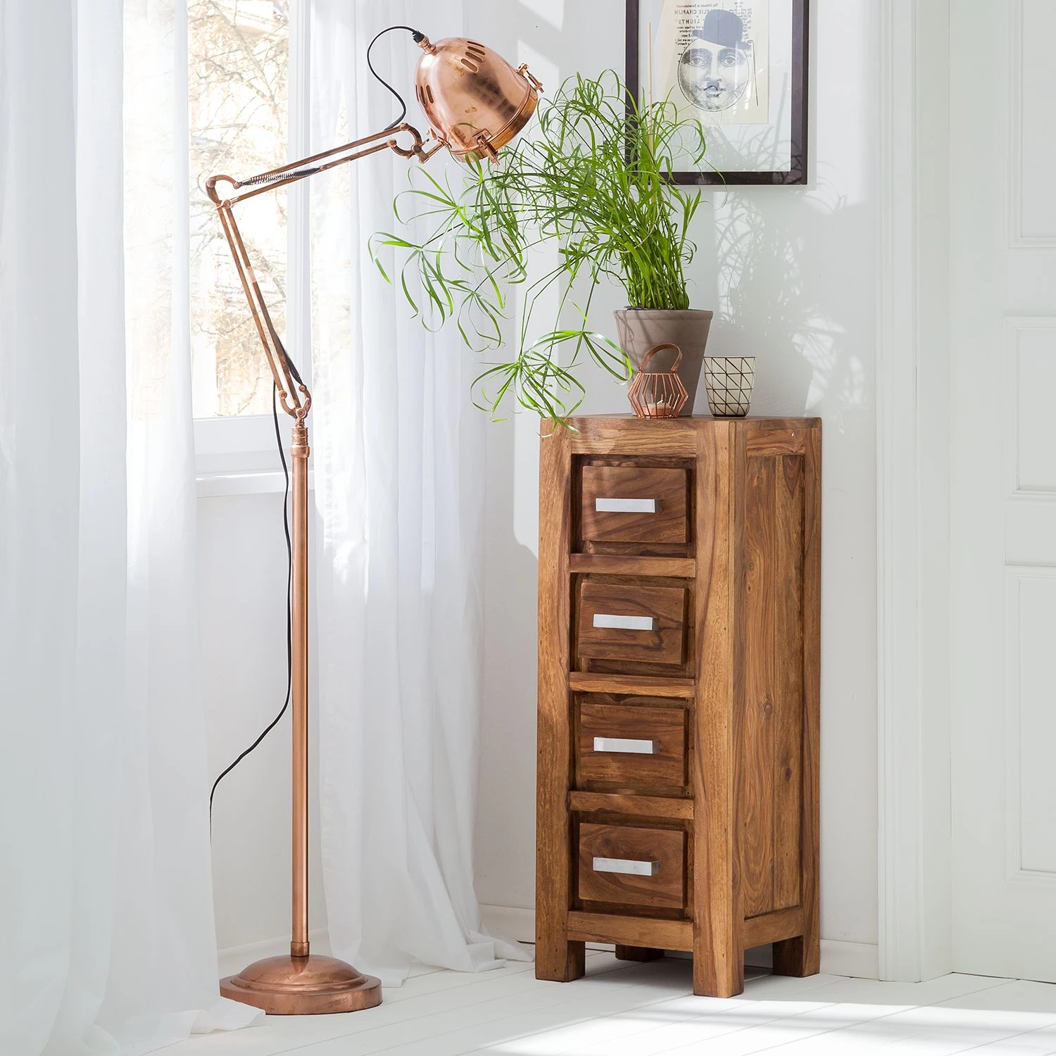 Ars Natura Kommode Ohio I - Sheesham massiv - gewachst 2 Ars Natura Kommode Ohio I - Sheesham massiv - gewachst – Bild 2