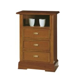 Montreux Kommode Orin - Ayous teilmassiv - Antikbraun