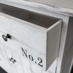 Maison Belfort Kommode Nadi I - Paulownia teilmassiv - Antik Weiß - 86 cm -Wohnzimmermöbel boutique en ligne kommode weiss antik 4727984