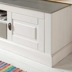 Maison Belfort TV-Lowboard Neely - Weiß / Grau -Wohnzimmermöbel boutique en ligne loft24 toby 11 03 2016 4035772