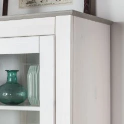 Maison Belfort Vitrinenschrank Neely - Weiß / Grau -Wohnzimmermöbel boutique en ligne loft24 toby 11 03 2016 4036008