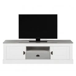 Maison Belfort TV-Lowboard Neely - Weiß / Grau -Wohnzimmermöbel boutique en ligne loft24 toby 11 03 2016 4036352