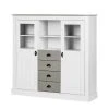 Maison Belfort Highboard Neely - Weiß / Grau