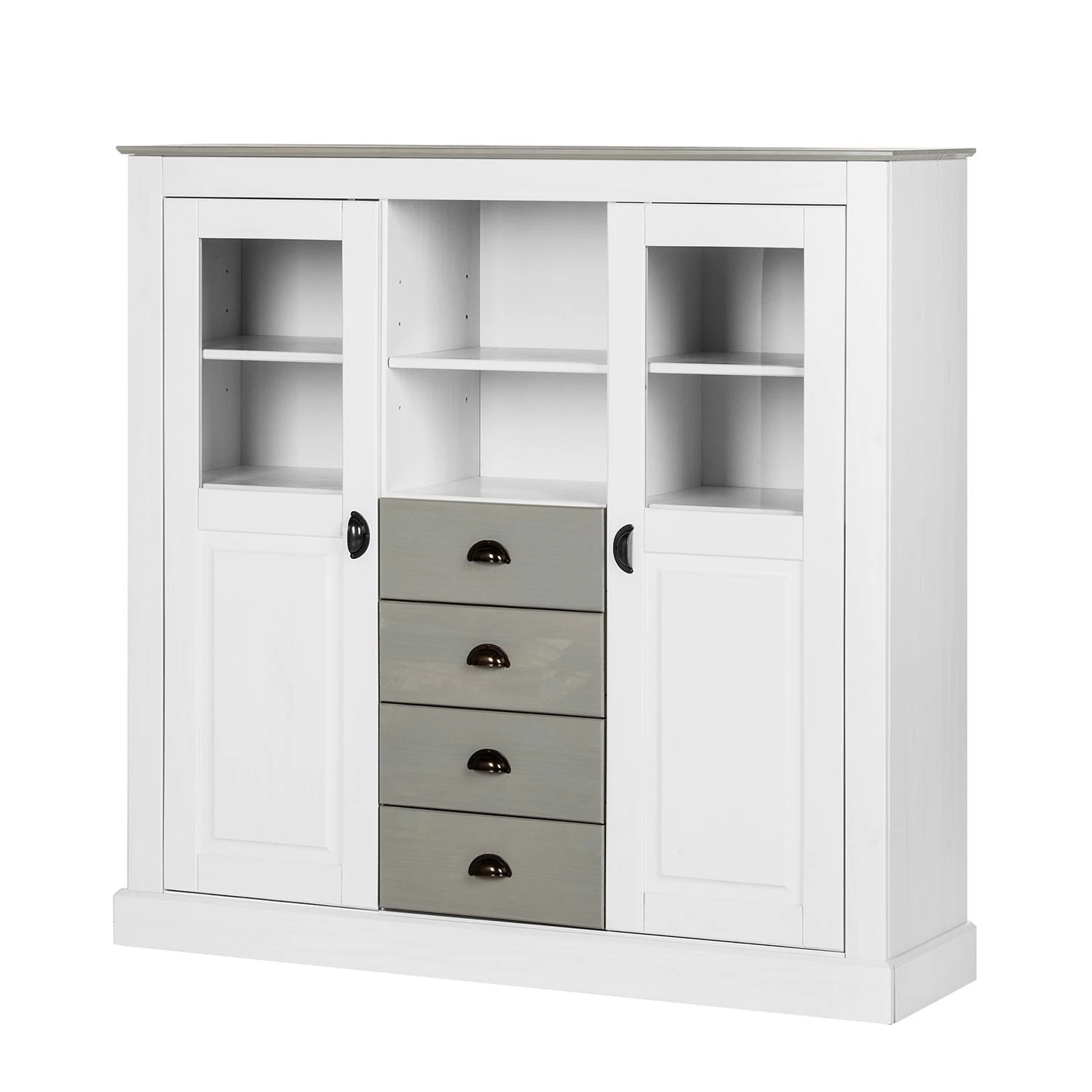 Maison Belfort Highboard Neely - Weiß / Grau 1 Maison Belfort Highboard Neely - Weiß / Grau
