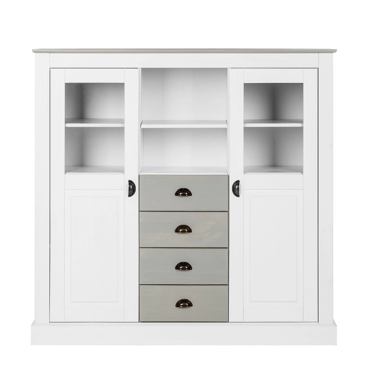 Maison Belfort Highboard Neely - Weiß / Grau 3 Maison Belfort Highboard Neely - Weiß / Grau – Bild 3