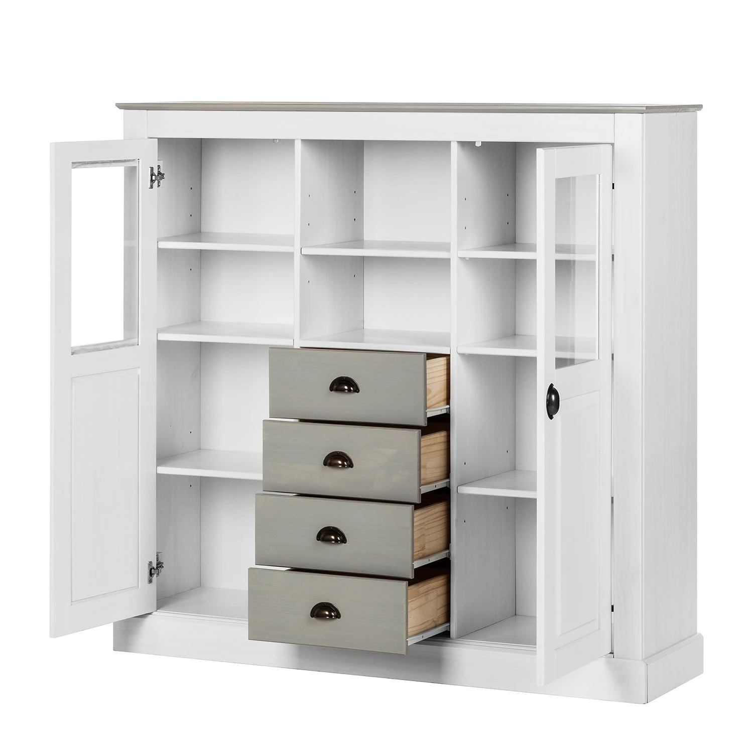 Maison Belfort Highboard Neely - Weiß / Grau 6 Maison Belfort Highboard Neely - Weiß / Grau – Bild 6