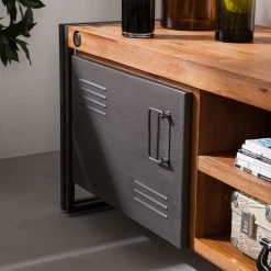 Ars manufacti TV-Lowboard Manchester I - Akazie massiv / Metall - Akazie / Anthrazit -Wohnzimmermöbel boutique en ligne lowboard manchester i akazie massiv metall 4872716 1