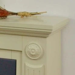 Montreux Elektrokamin Bergamo - Cremeweiß -Wohnzimmermöbel boutique en ligne montreux bergamo elektrokamin mit filigrane applikationen in holzguss m al wsn 0025a 3