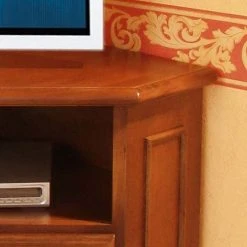 Montreux TV-Eckschrank Palermo - Ayous teilmassiv - Antikbraun -Wohnzimmermöbel boutique en ligne montreux palermo tv ecke mit 2 tueren und hinter ein stauraum m al wbr 0101a 2