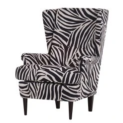 Red Living Ohrensessel Chaville - Webstoff Zebra