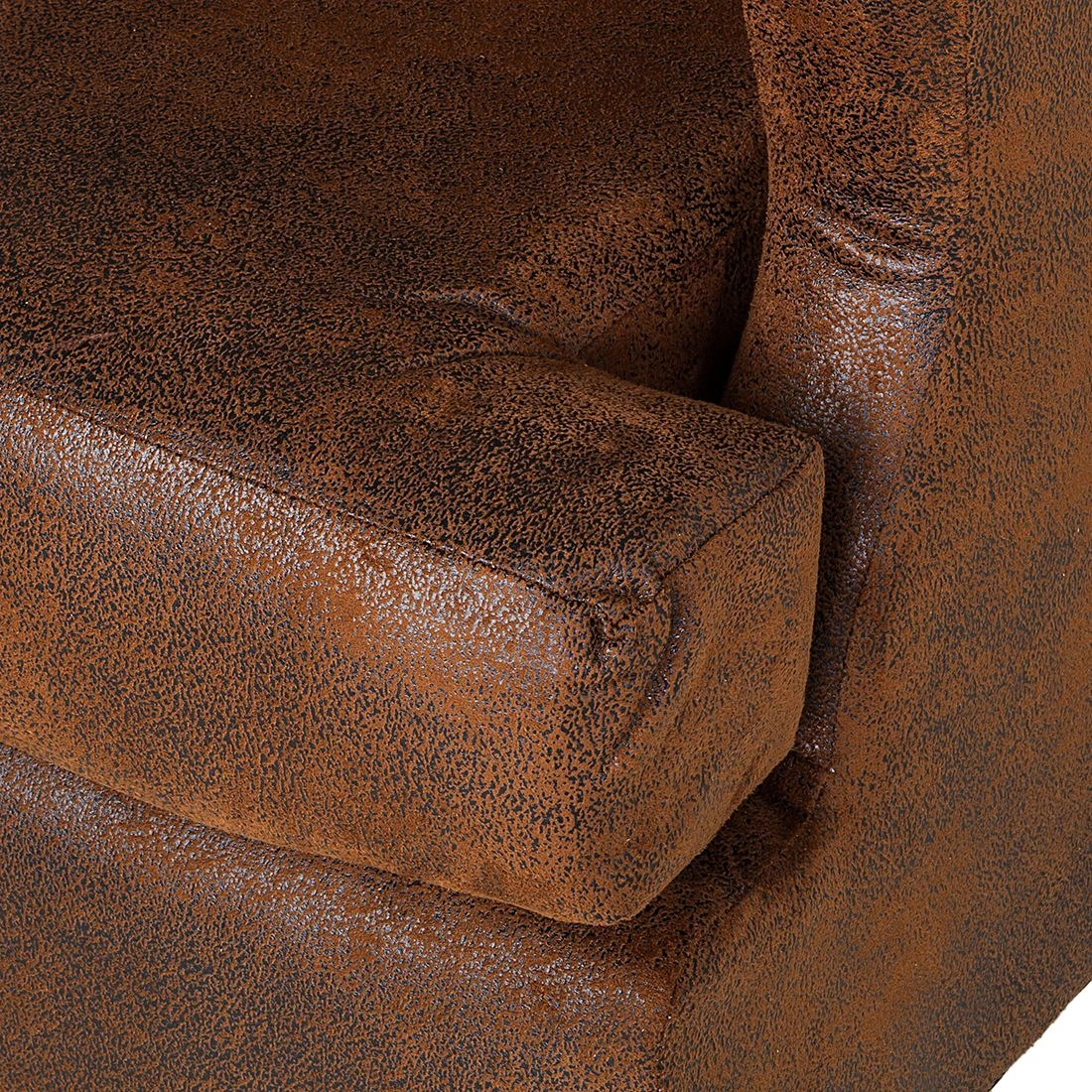 Red Living Ohrensessel Italo - Antiklederlook - Braun 6 Red Living Ohrensessel Italo - Antiklederlook - Braun – Bild 6