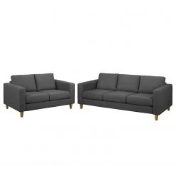 Norrwood Polstergarnitur MAISON 3-2 - Webstoff Inas: Dunkelgrau