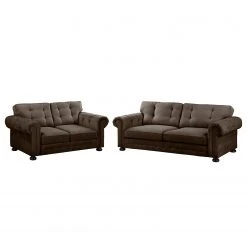 Velvet Studio Polstergarnitur Marau (3-2) - Braun