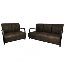 Ars manufacti Polstergarnitur Straid (3-2) - Braungrau