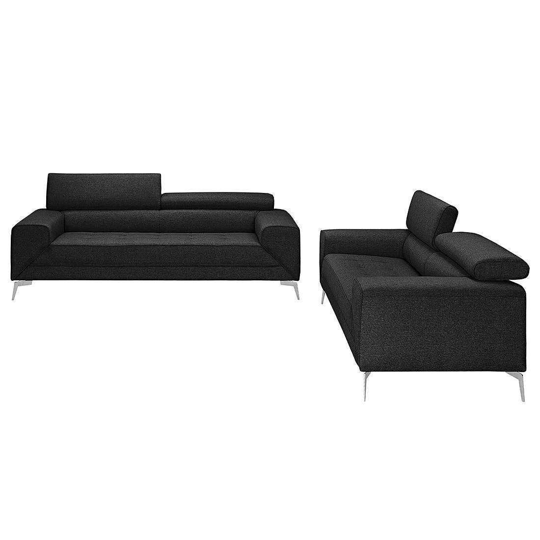 Loftscape Polstergarnitur Walden (3-2,5) Webstoff - Schwarz 3 Loftscape Polstergarnitur Walden (3-2,5) Webstoff - Schwarz – Bild 3