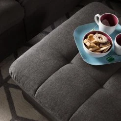 Loftscape Polsterhocker Ayna - Microfaser -Wohnzimmermöbel boutique en ligne polsterhocker ayna microfaser braungrau 4947760