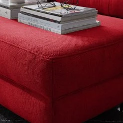 Fredriks Polsterhocker Calang Webstoff - Rot -Wohnzimmermöbel boutique en ligne polsterhocker calang webstoff rot 4645156