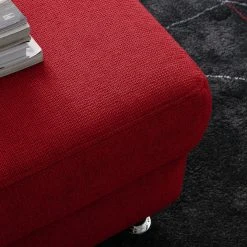 Fredriks Polsterhocker Calang Webstoff - Rot -Wohnzimmermöbel boutique en ligne polsterhocker calang webstoff rot 4645160