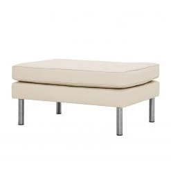 Fredriks Polsterhocker Chelsea Echtleder - Echtleder Gad: Creme - Zylinder