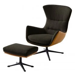 Studio Copenhagen Sessel Hepburn III - Schwarzbraun / Cognac - Schwarz -Wohnzimmermöbel boutique en ligne polsterhocker hepburn ii webstoff echtleder schwarzbraun cognac 5023804