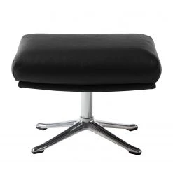 Studio Copenhagen Polsterhocker Hepburn III - Echtleder Neka: Schwarz - Chrom glänzend -Wohnzimmermöbel boutique en ligne polsterhocker hepburn iii echtleder echtleder neka schwarz 5026036