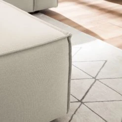 Polsterhocker Kinx Webstoff - Webstoff Osta: Altweiß -Wohnzimmermöbel boutique en ligne polsterhocker kinx webstoff stoff osta altweiss 4647540