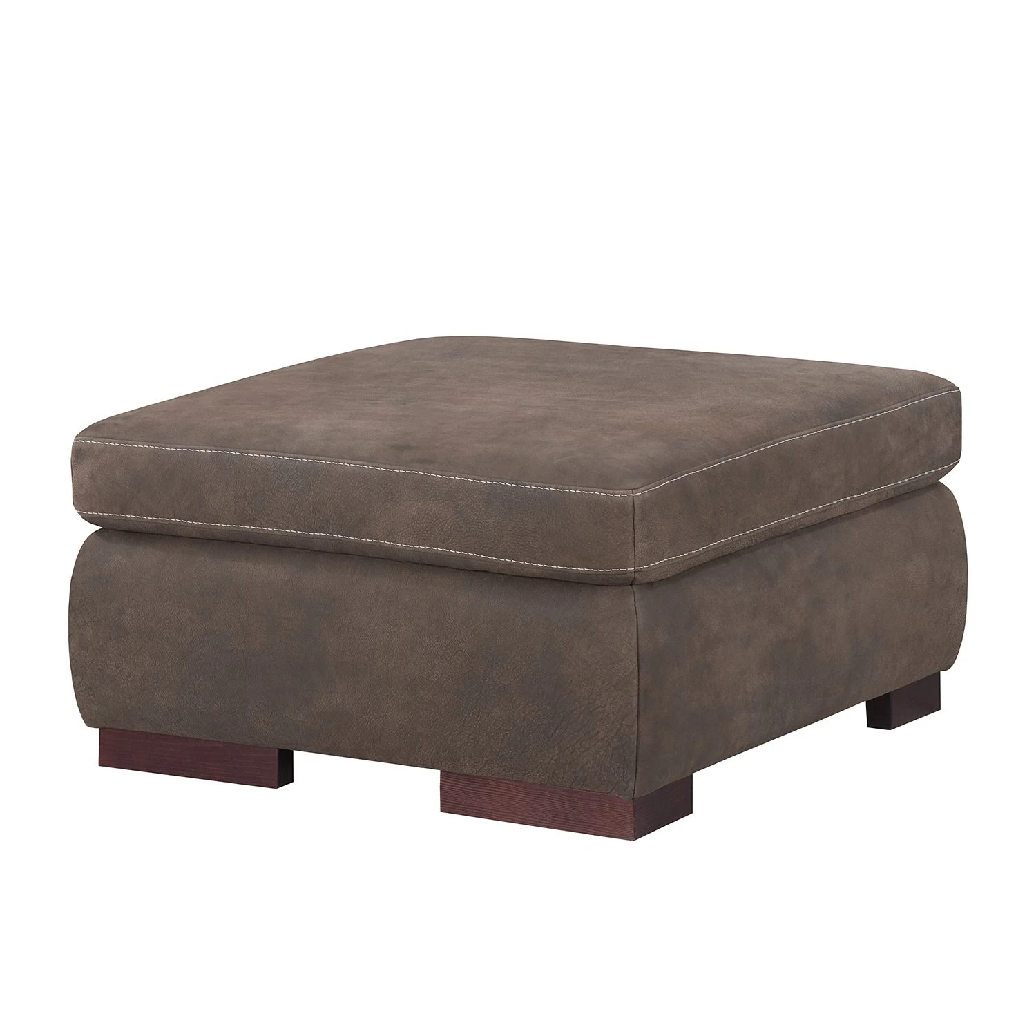 Ars Natura Polsterhocker Maine Echtleder - Mokka 1 Ars Natura Polsterhocker Maine Echtleder - Mokka