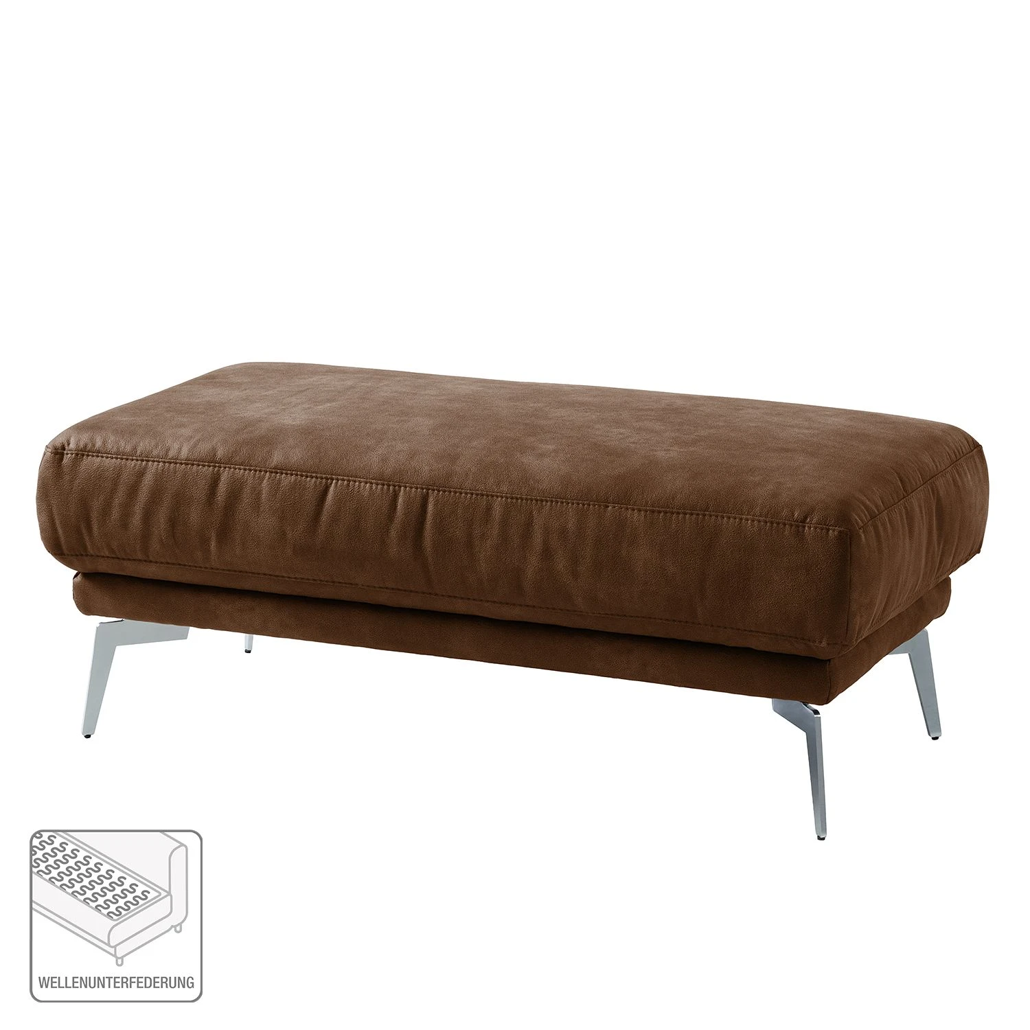 Loftscape Polsterhocker Ryley Kunstleder - Cognac 3 Loftscape Polsterhocker Ryley Kunstleder - Cognac – Bild 3