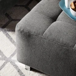 Fredriks Polsterhocker Tanete - Strukturstoff -Wohnzimmermöbel boutique en ligne polsterhocker tanete strukturstoff grau 4997432