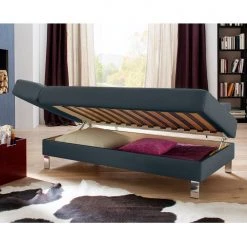 Loftscape Recamiere Athmos (mit Schlaffunktion) - Kunstleder - Dunkelblau - Armlehne davorstehend links -Wohnzimmermöbel boutique en ligne recamiere athmos mit schlaffunktion kunstleder armlehne davorstehend links dunkelblau 1720174