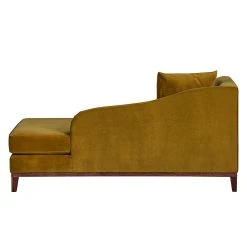 Jack & Alice Recamiere Blomma - Samtstoff SenfGelb - Armlehne davorstehend links -Wohnzimmermöbel boutique en ligne recamiere blomma samtstoff senfgelb armlehne davorstehend links 354745