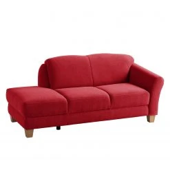 Ars Natura Recamiere Cebu Webstoff - Rot - Armlehne davorstehend rechts