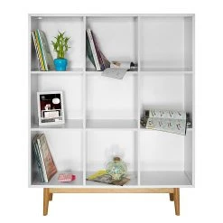 Mørteens Regal Lindholm III - Weiß/Eiche massiv -Wohnzimmermöbel boutique en ligne regal lindholm iii weiss eiche massiv 1229546