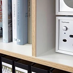 Germania Regal Neston I - Matt Weiß / Eiche Sanremo Dekor -Wohnzimmermöbel boutique en ligne regal neston i supermatt weiss eiche sonoma dekor 637718