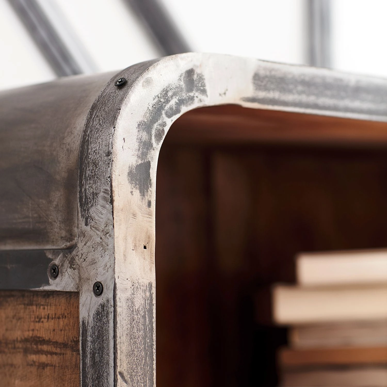 Ars manufacti Regal Wharton II - Akazie teilmassiv / Stahl 12 Ars manufacti Regal Wharton II - Akazie teilmassiv / Stahl – Bild 12