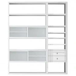 Loftscape Regalwand Emporior II.A - Hochglanz Weiß / Weiß - Ohne Beleuchtung