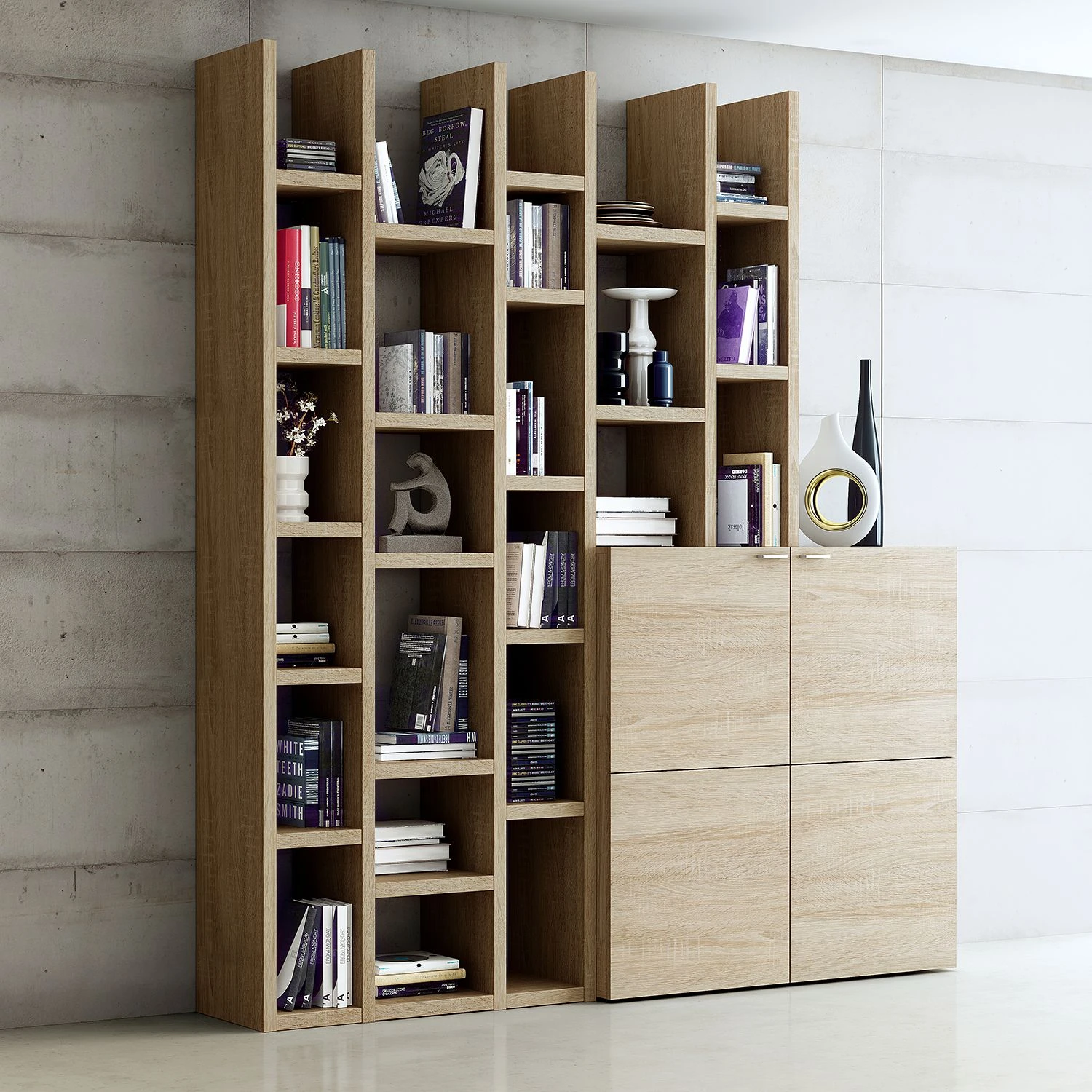 Loftscape Regalwand Emporior IV - Eiche Sonoma Dekor 2 Loftscape Regalwand Emporior IV - Eiche Sonoma Dekor – Bild 2