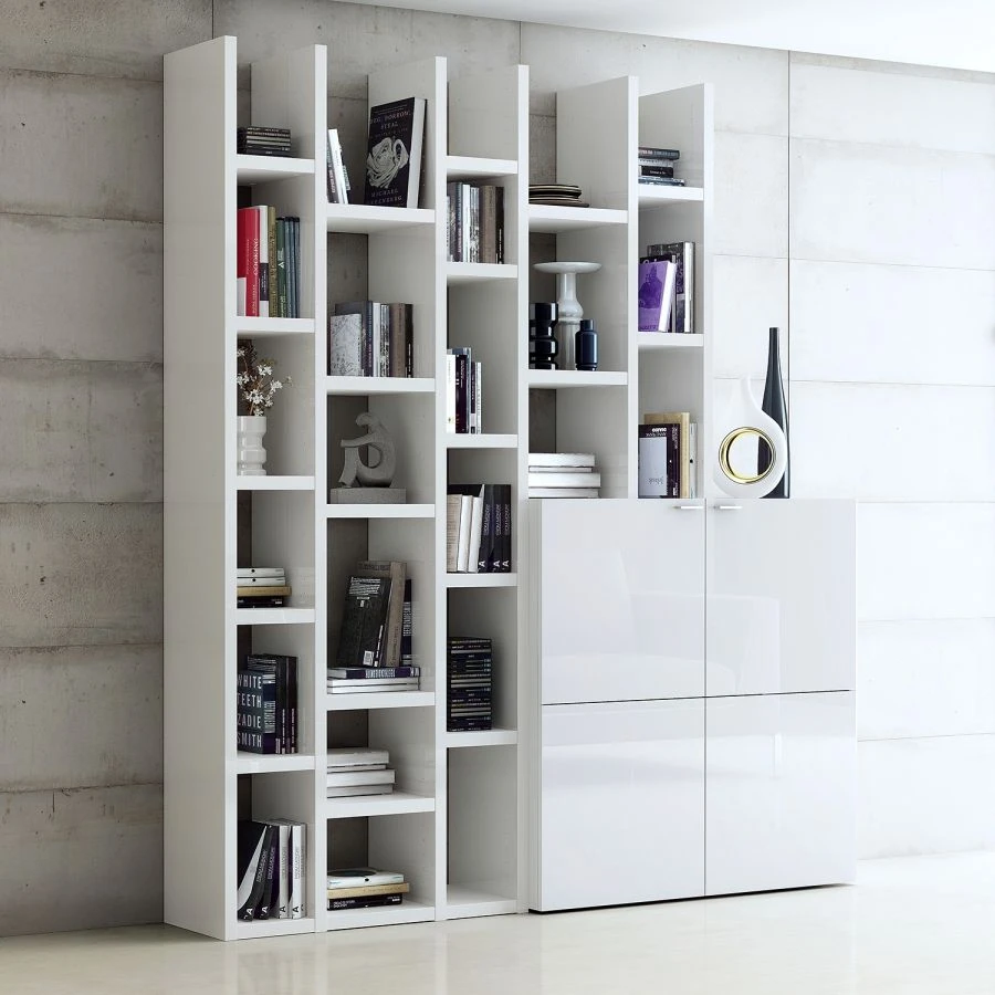 Loftscape Regalwand Emporior IV - Hochglanz Weiß 2 Loftscape Regalwand Emporior IV - Hochglanz Weiß – Bild 2