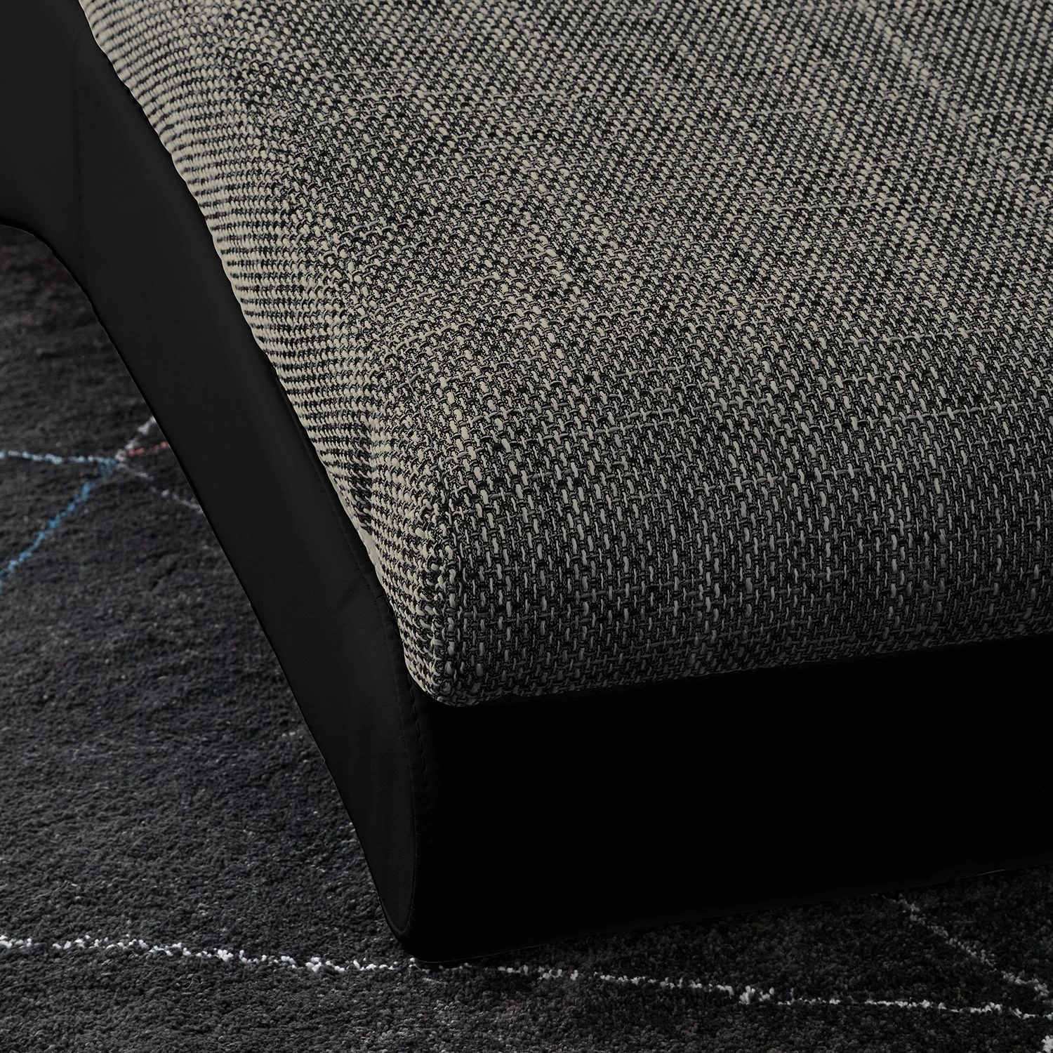 Re:concept Relaxliege Carson - Kunstleder Schwarz/Strukturstoff Hellgrau 8 Re:concept Relaxliege Carson - Kunstleder Schwarz/Strukturstoff Hellgrau – Bild 8